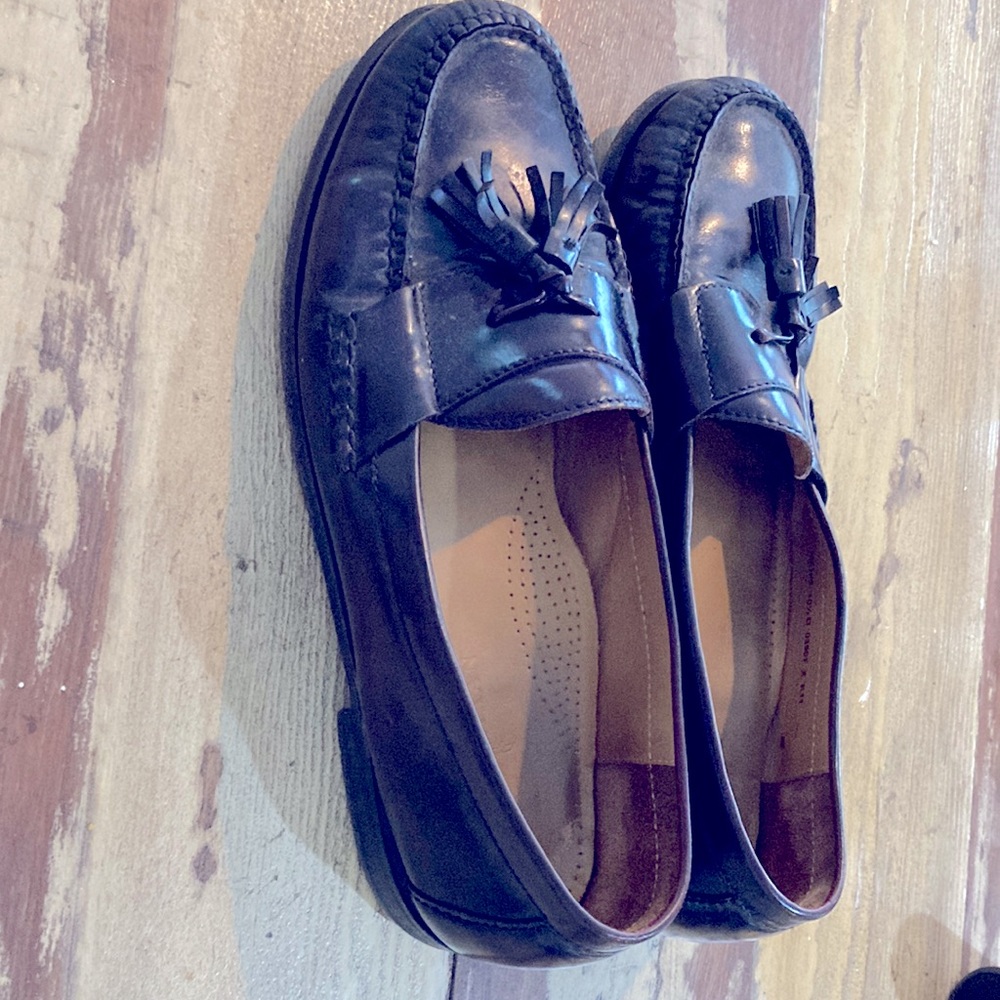COLE HAAN GREEN LABEL MEN’S BROWN LEATHER TASSEL LOAFERS!  GREAT CONDITION!